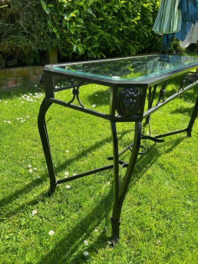 Glass top table