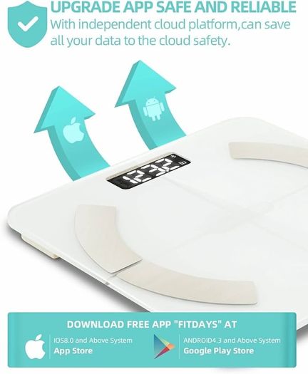 FRE P&P Scales for Body Weight, Bathroom Weighing Scale for Body Weight Stones and Pounds, with BMI Scales Muscle Weighing Composition Analyzer Bluetooth High Precision Senor