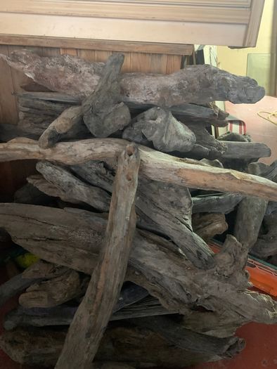 Substantial Collection of Old Bog Oak. Delivery by van can be arranged.