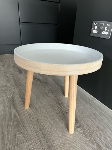 Round Side Table Set of 2 Small Bed side table