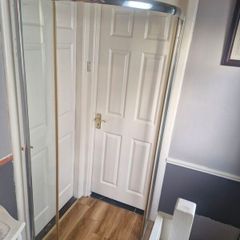 corner shower unit & stone base