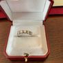 Platinum 5 Stone 1/2 Eternity Diamond  Ring .shared Claw Basket Setting . Diamond Certification And Current Valuation Available . Pm To Discuss Price Image 2