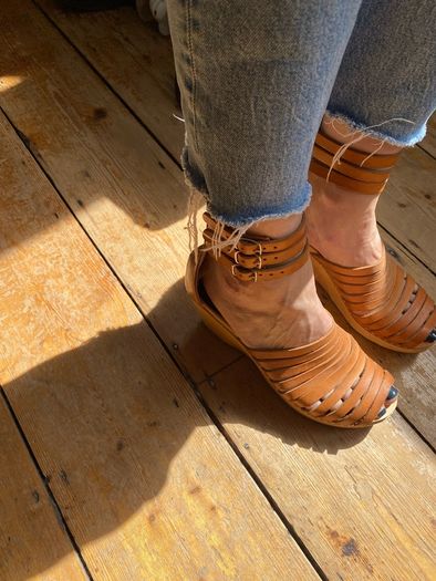 Tan leather Swedish Has-beens for H&M 39/6