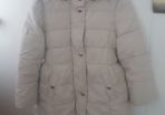 M&S cream fleece lined snug coat.