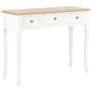 Dressing Console Table with 3 Drawers White Image 2