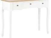 Dressing Console Table with 3 Drawers White