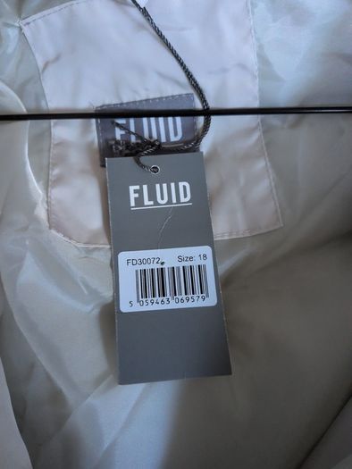 Fluid Padded Coat With Faux Fur Trim On the Hood.  S. 16-18.  B.N.W.T.