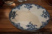Large white and blue platter