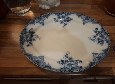 Large white and blue platter