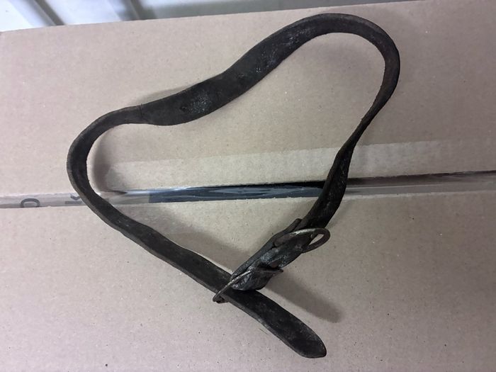 Antique leather horse harness strap