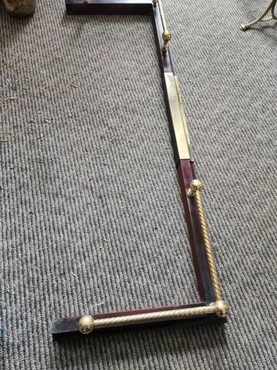 Extendable Brass and timber fire fender