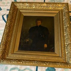 A Very Old Oilagraph Of A Lady In A Nice Frame