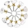 10 X 30MM Acrylic Glass Diamond Cut Cabinet Door Drawer Knob Kitchen Dresser Wardrobe Pull Handle with Screws (MULTIPLE COLOURS AVAILABLE) Image 4