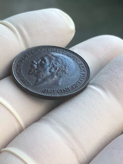 1926 Half penny/High grade and rainbow tone