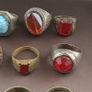 15 Antique Brass Rings Mixed Vintage Collectible Jewelry Lot Image 4