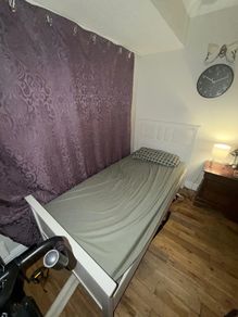 Bed frame with mattress