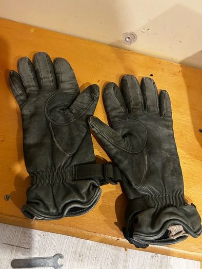 Genuine Army Combat Leather Gloves Size S