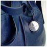 Furla Italian Leather Navy Designer Leather Handbag Image 3