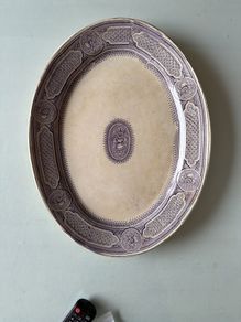 antique meat serving dish plate