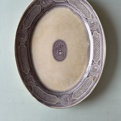 antique meat serving dish plate