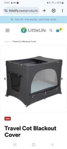Blackout cover for travel cot