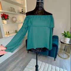 Ladies Green Long Sleeved Top from Quiz Size UK 12 / EU 40