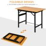 100 cm Foldable Garage Work Bench, Craft Table MDF Workstation, Heavy-duty Steel Frame with Ruler, Protractor Image 3