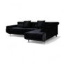 Black Velvet Corner Sofa 262cm Free delivery Image 4