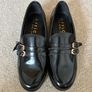 Office Fernando Double Strap Detail Loafers Black Leather UK 5 Image 2