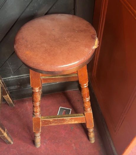 Traditional old pub stools