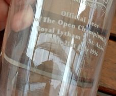 Gillespies malt stout pint glass,official beer to the open championship at royal Lytham & St. Anne's 18th to 21th ,1996,,buyer collects or pays postage, collectors item