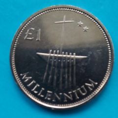 2000  Millennium Irish one Pound coin A/ Unc