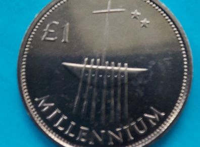 2000  Millennium Irish one Pound coin A/ Unc