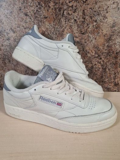 REEBOK CLASSIC trainers runners cream Size UK 5 EU 38 womens boys girls (AT2)
