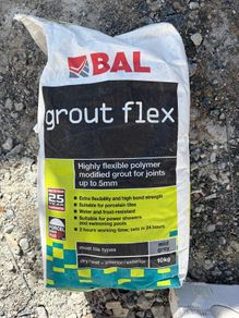 10kg bag and half of Grout BAL Flex Mid Grey