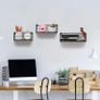 Wall Mounted Floating Shelves, Set of 3, Hanging Rustic Shelves Wire Frame for Bathroom Bedroom Living Room Kitchen, Home and Office Decor (FREE POSTAGE) Image 6