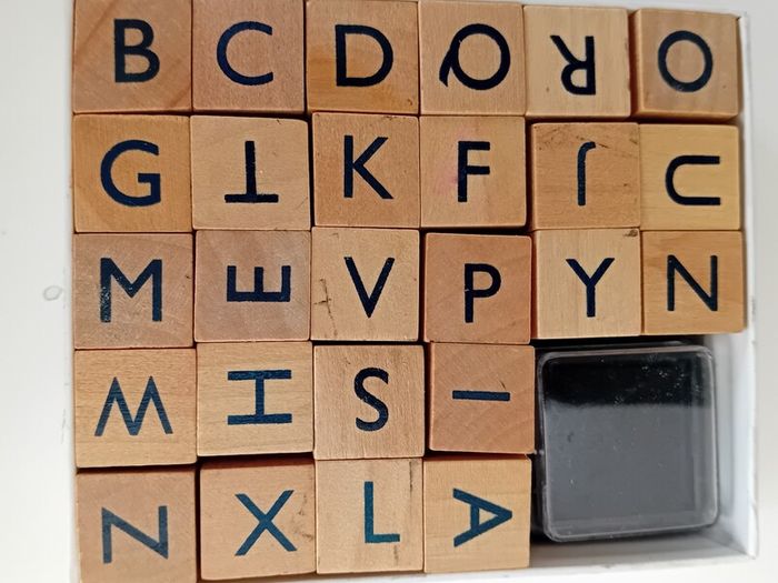 Wooden Alphabet Stamps