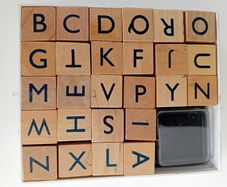 Wooden Alphabet Stamps