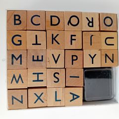 Wooden Alphabet Stamps