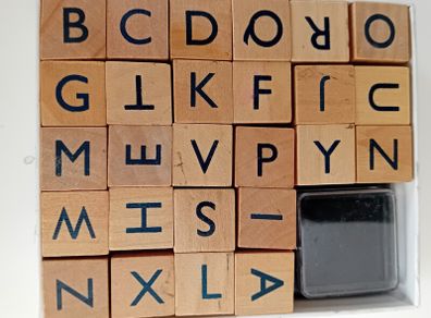 Wooden Alphabet Stamps