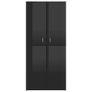 Shoe Cabinet High Gloss Black 80x39x178 cm Chipboard Image 5