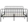 Bed Frame with Slatted Base Black Metal 180x200 cm Image 4