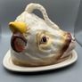 Rare 19th Century Staffordshire Style Bull Head Cheese Dish - Complete Image 3