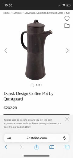 Vintage Dansk Designs Denmark Flamestone Chocolate/ Coffee Pot