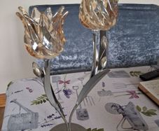 Glass candle display