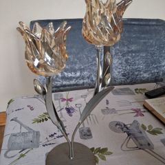 Glass candle display