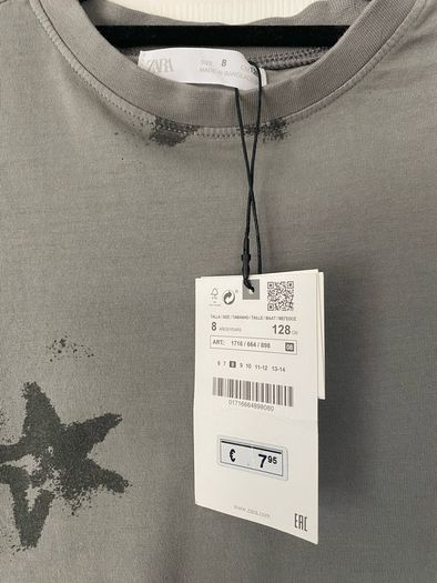 BNWT Zara Boys T-Shirt (Age 8)