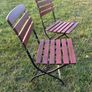 Pair of quality wooden garden chairs Image 2