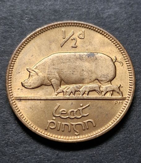 Ireland Excellent 1953 Half Penny Coin
