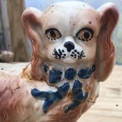 Antique Staffordshire Peckingese dog, 1900